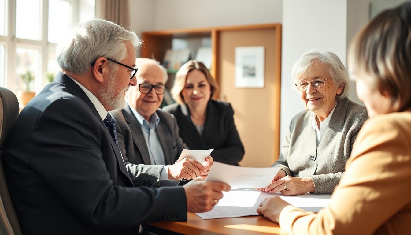 Senior legal team and family support